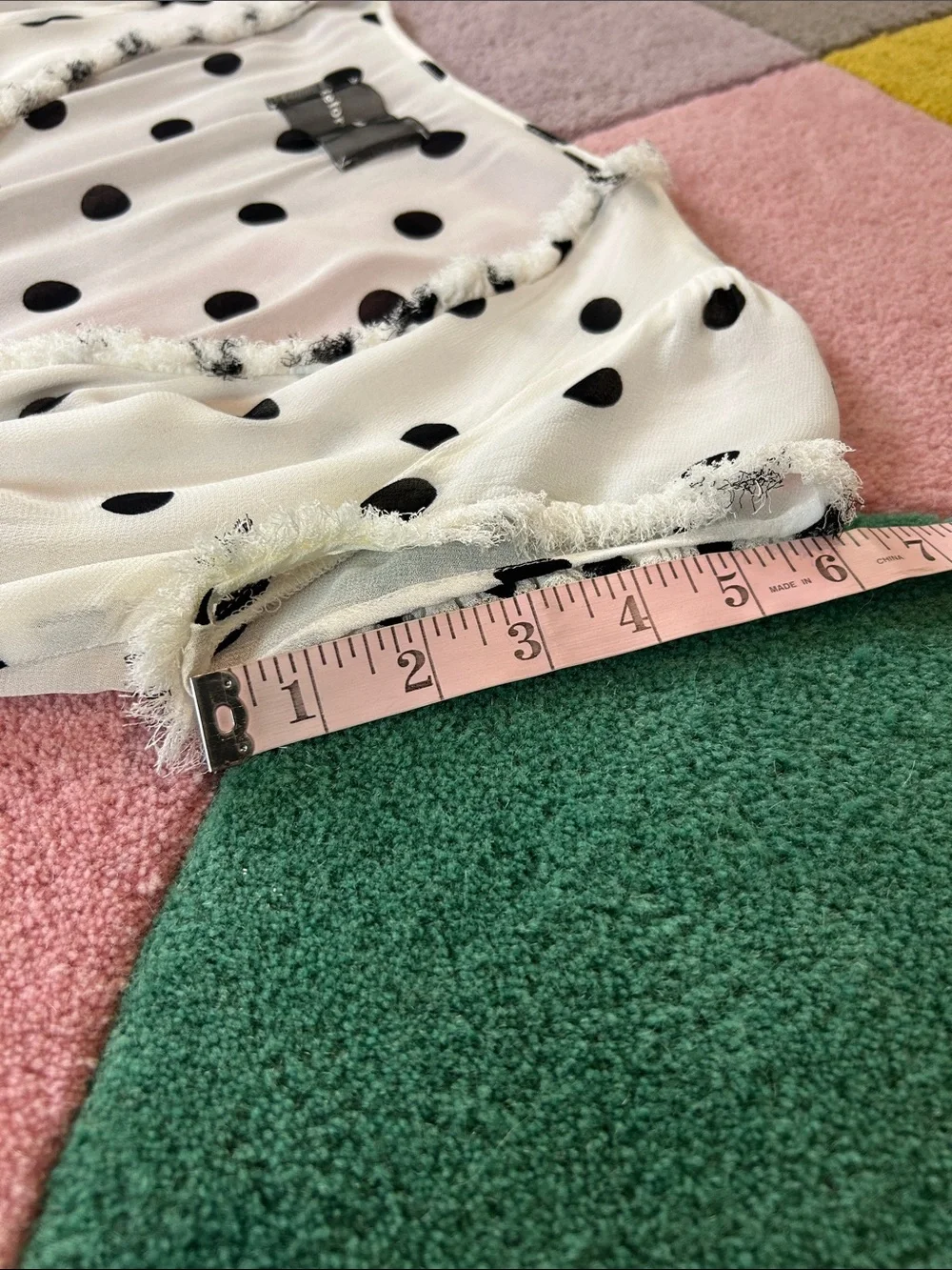Reformation Gwenyth White | White Wrap Dress w/ Black Polka Dots Small Size 4-6 - Picture 10 of 17